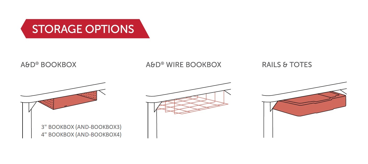 A&D STUDENT DESK BOOKBOX TOTES - PARAGON-FURNITURE