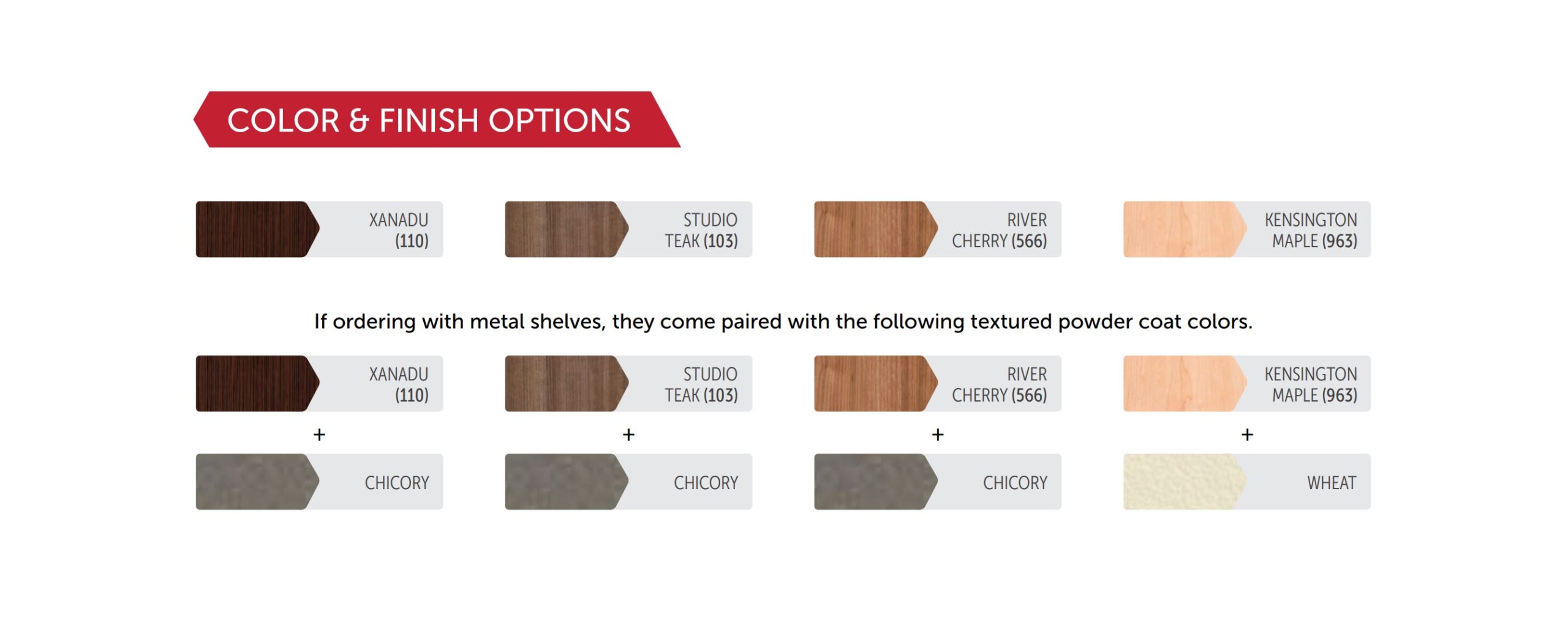 Infinity Mobile Shelving Color Options - Paragon Furniture